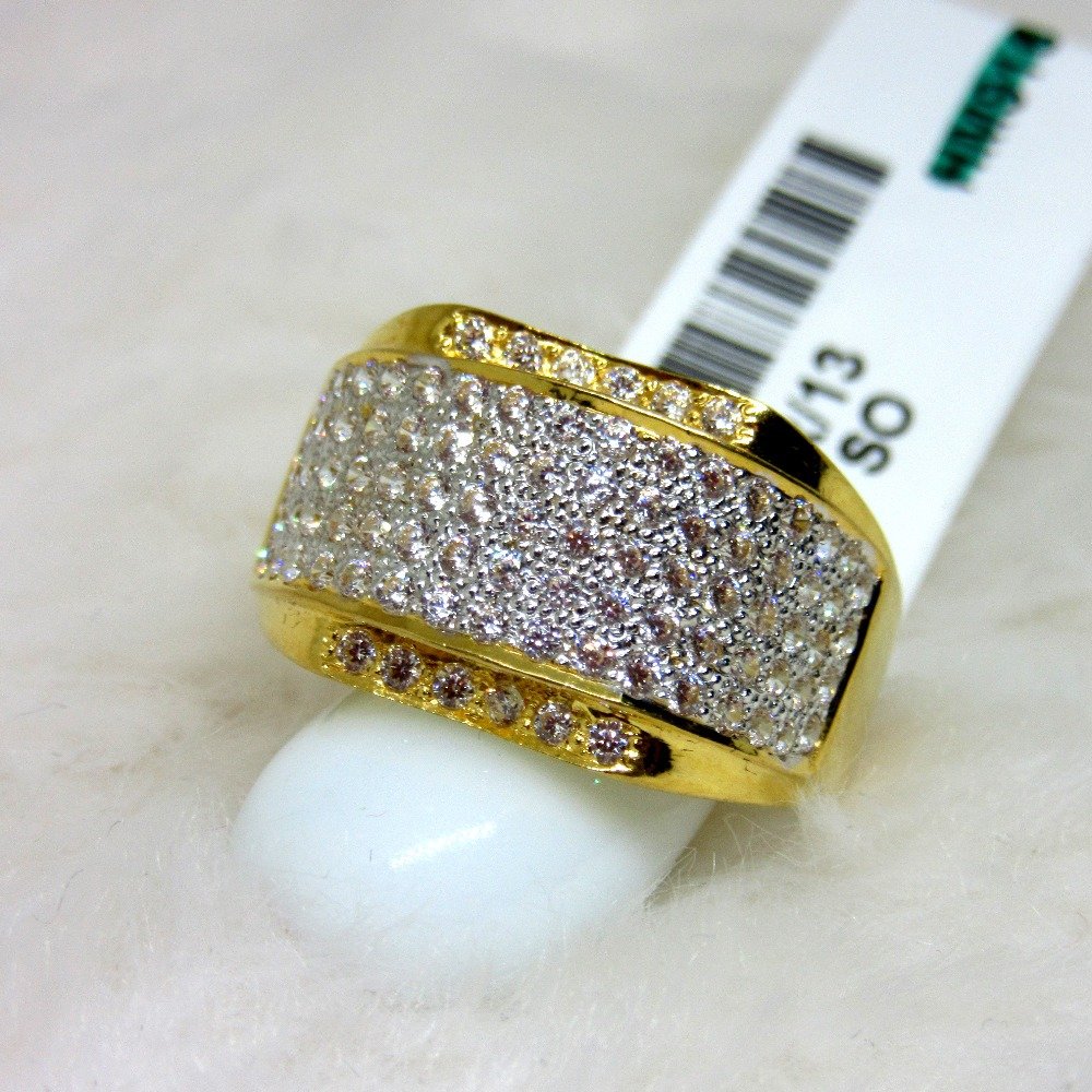 Gold small stones casting ring