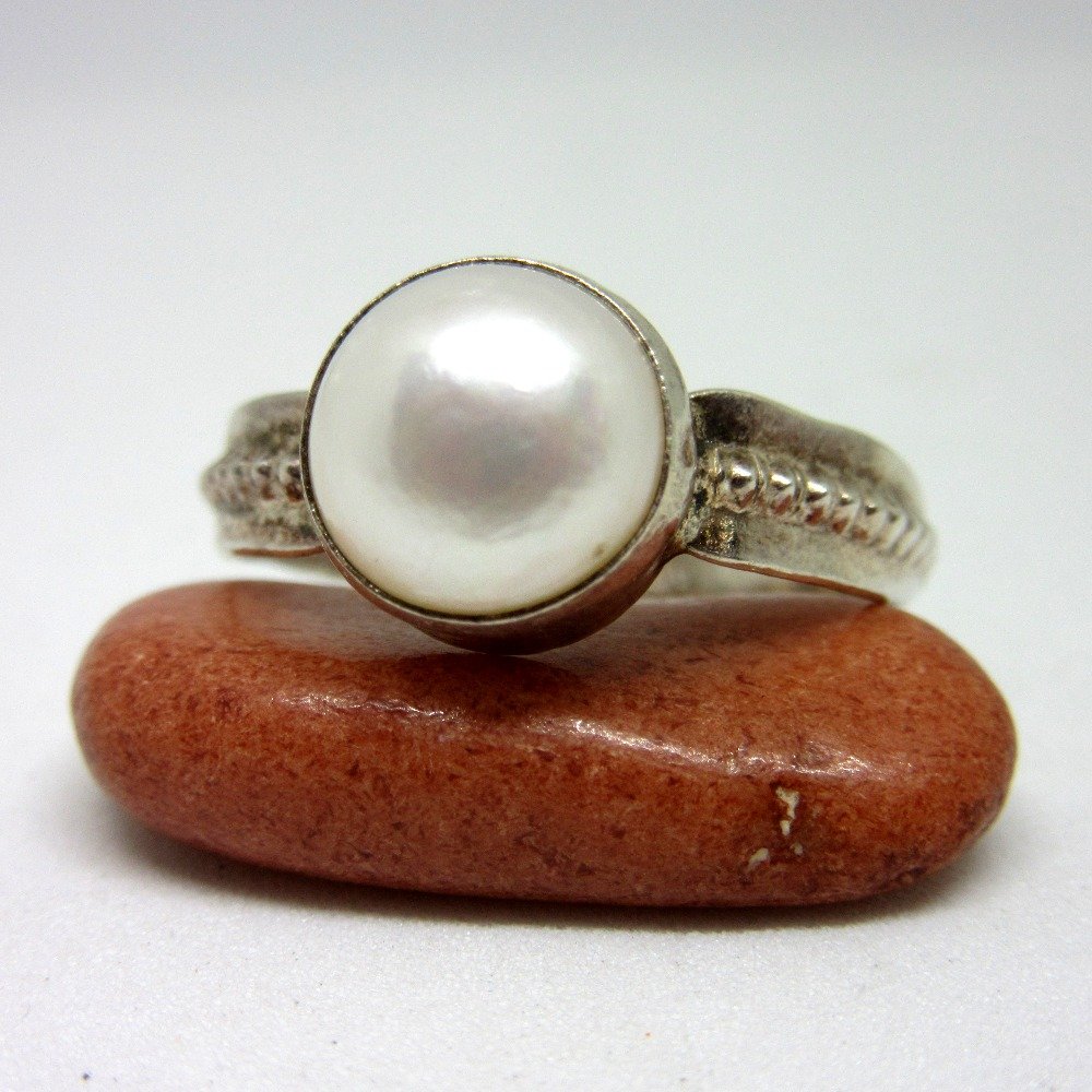 Silver 925 pearl unisex ring sr925-212