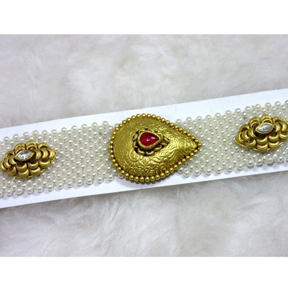 gold antique jadtar moti chadar designer bracelet