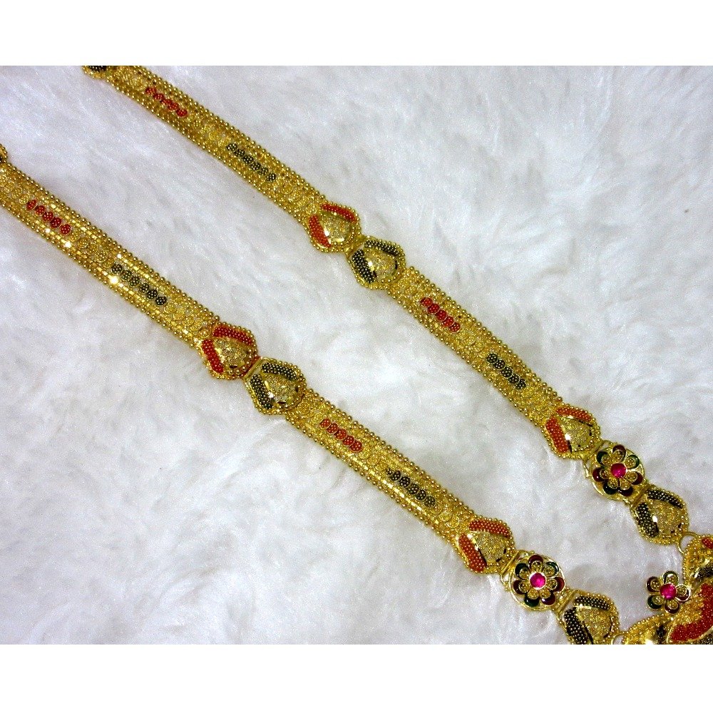 Gold 22k hm916 colorful long culcutti set