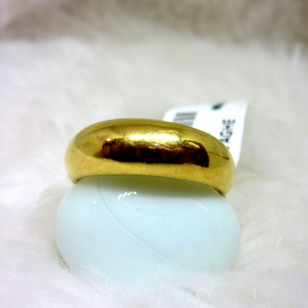 Handsome 22 Karat Gold Geometric Band Ring