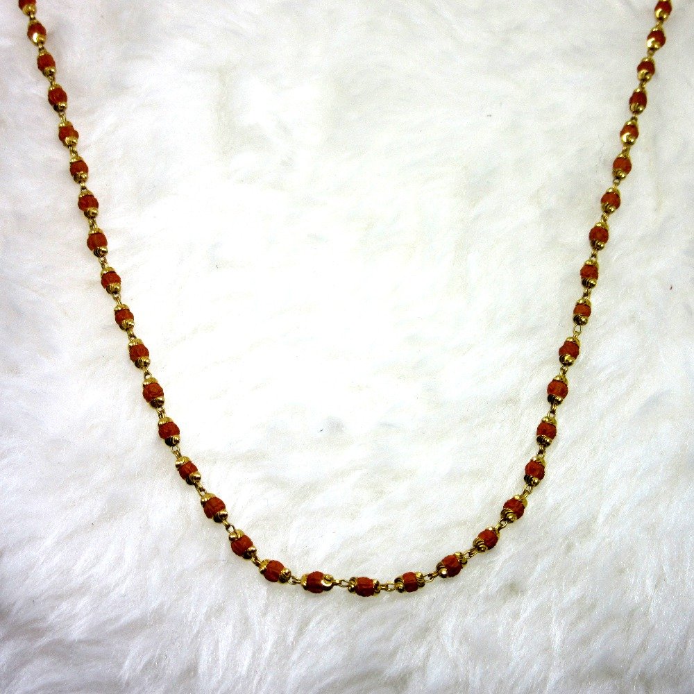 Gold micro rudrax mala