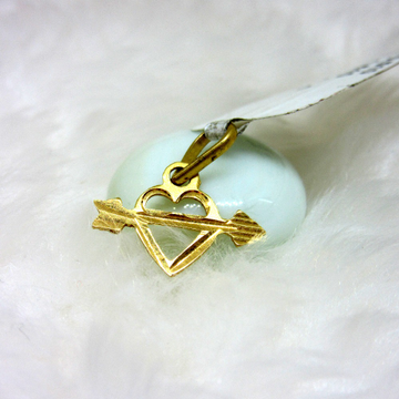 Arrow through the heart symbol pendent by 