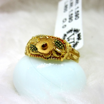 Gold fancy karda ladies ring by 