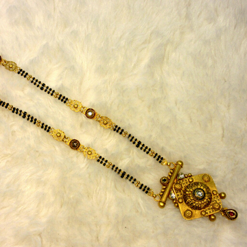 Gold 22k hallmark 916 fancy jadtar mangalsutra by 