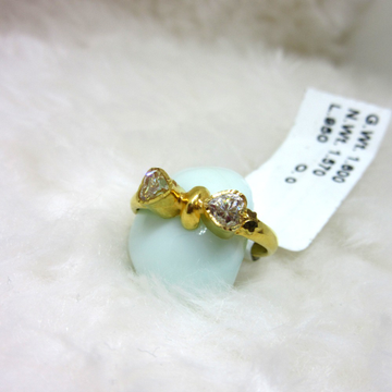 Gold 2 Stone Ledies Ring by 