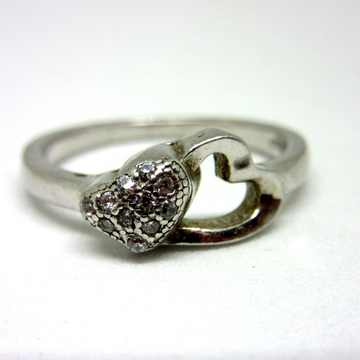 Silver 925 double heart shape ring sr925-43 by 