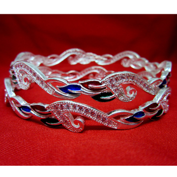 Silver 925 dailywear bangles fancy meena sk925-24 by 