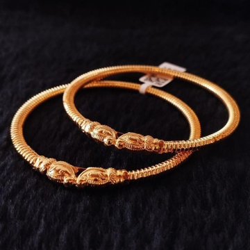 22K Gold Classic Copper Kadli Bangle by 