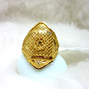Gold Plain Ladies Long RIng by 