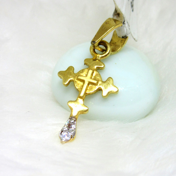 Christian cross gold pendent by 