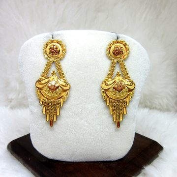 Gold Fancy Semi Culcutti Earring by 