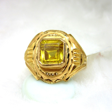 Gold pokhraj ring by 