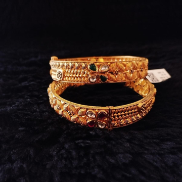 22K Gold Traditional Jadtar Kada by 