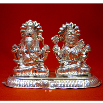 silver shree ganesha-lakshmiji murti (Statue) MRT-... by 
