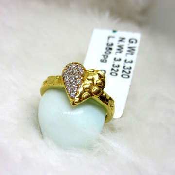 Gold Heart Shape Diamond Casting Ring by 