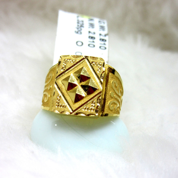 Gold classic gents ring by 