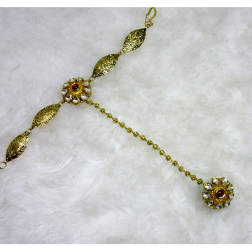 Gold 22k hm916 antique jadtar handchain by 