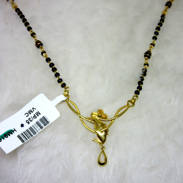 Gold casting mangalsutra with tops by 