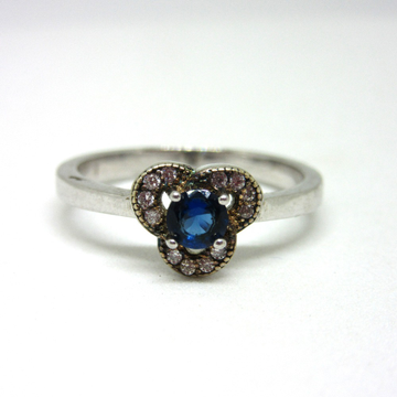 Silver 925 royal blue stone ring sr925-105 by 