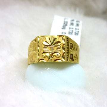 Gold classic gents ring by 