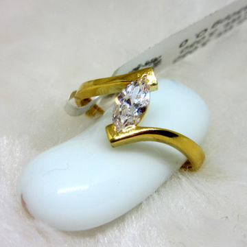 Gold marquise swirl engagement ring by 
