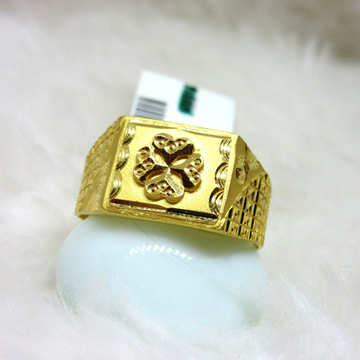Gold plain casting gents ring by 