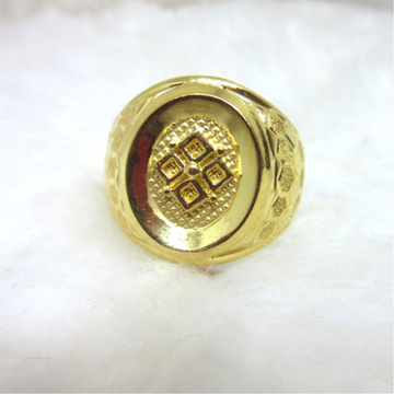 Gold Fancy round ring by 