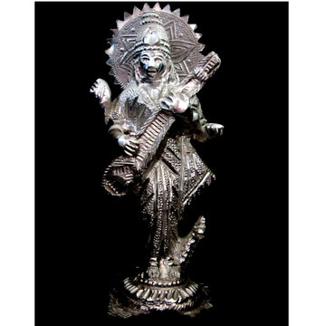 Metal shree sarswati maa statue(murti) washable &... by 