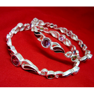 Silver 925 multicolor stone bangles sk925-5 by 