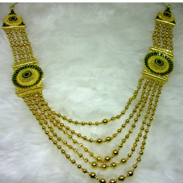 Antique Royal Gold Five Line Prince Mala by 