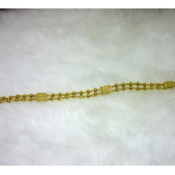 Gold Double Line Ball Fancy Ledies Bracelet by 
