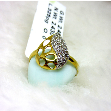 Gold Pear Shape Ring by 
