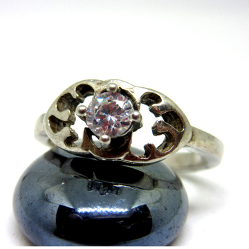 925 silver single stone ring sr925-45 by 