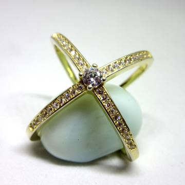 Silver 925 rare gold plated ring 4way sr925-262 by 