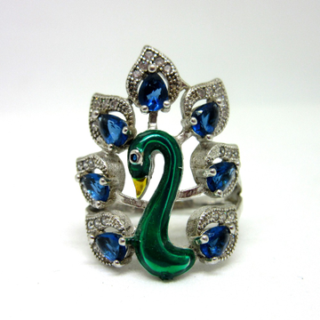 925 silver peacock ring sr925-36 by 