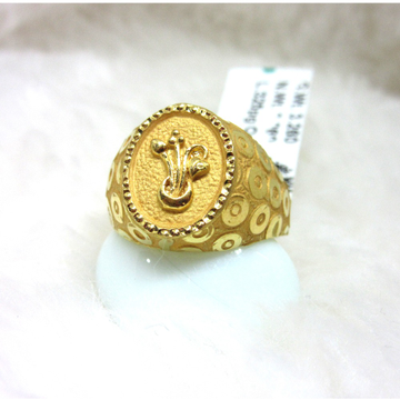 Gold classic gents ring by 