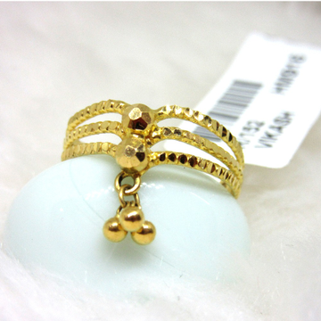 Gold Designer 3 Layer Ladies Ring by 