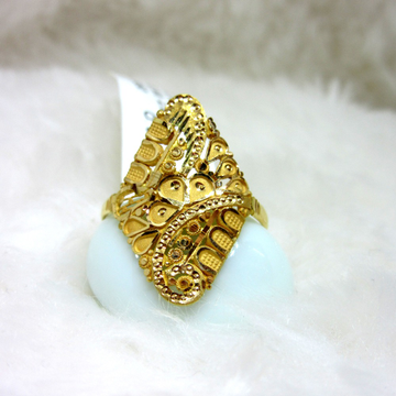 Gold Plain Long Ladies Ring by 