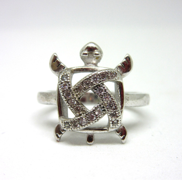 Silver 925 squre shape tortoise ring sr925-15 by 
