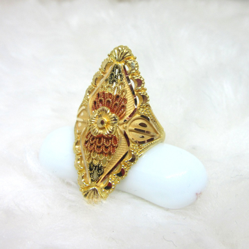 Amazing gold long carving ring by 