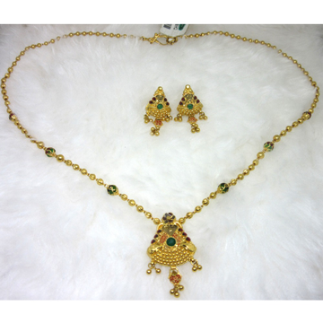 Gold HM916 Jadtar Necklace Set by 