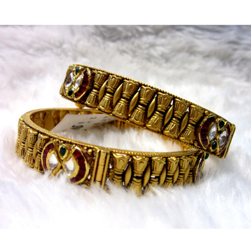 Gold Hallmark heritage women bangles by 