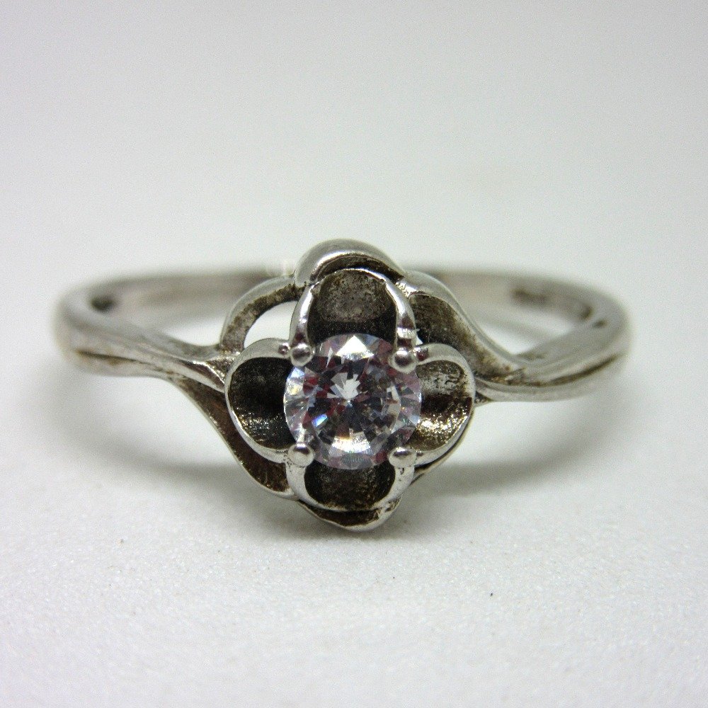 925 single stone haritage ring sr925-119