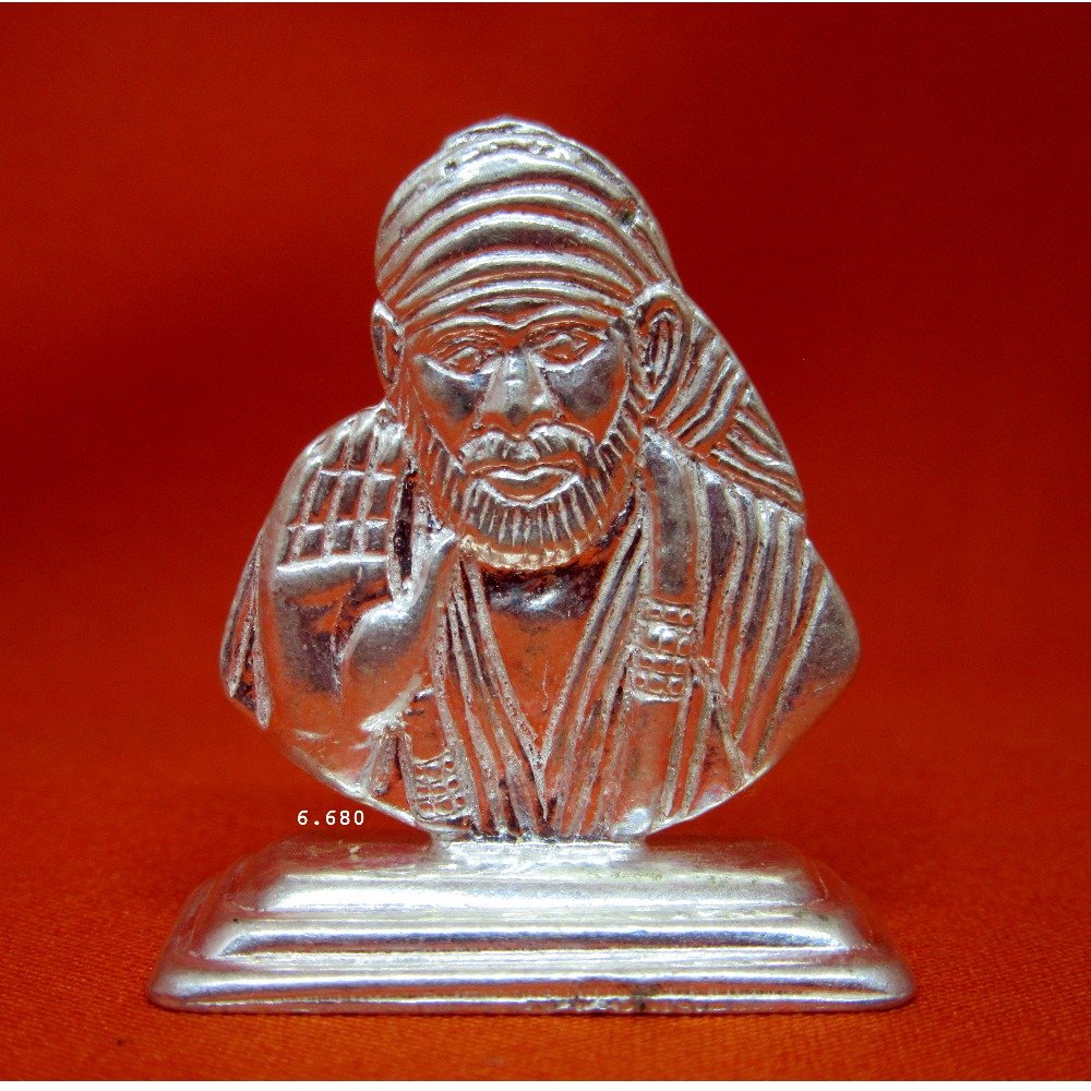 Silver Shree Sai Baba Statue(Murti) MRT