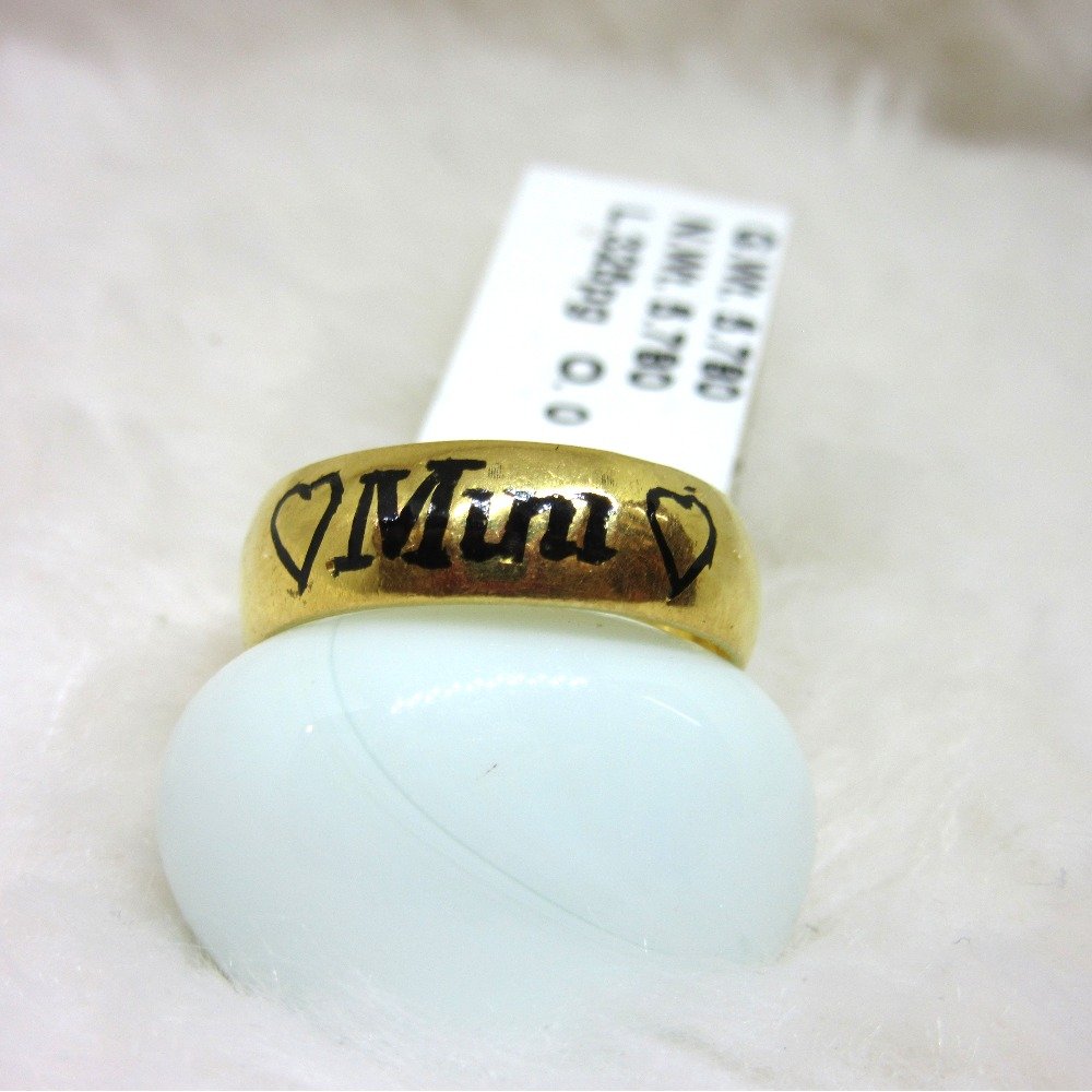 Gold name ring
