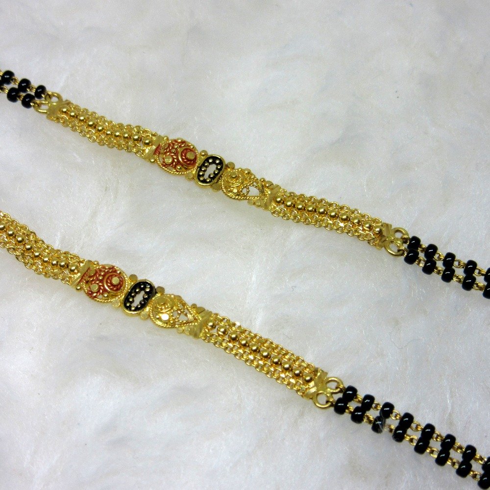 Gold colorful mordern mangalsutra