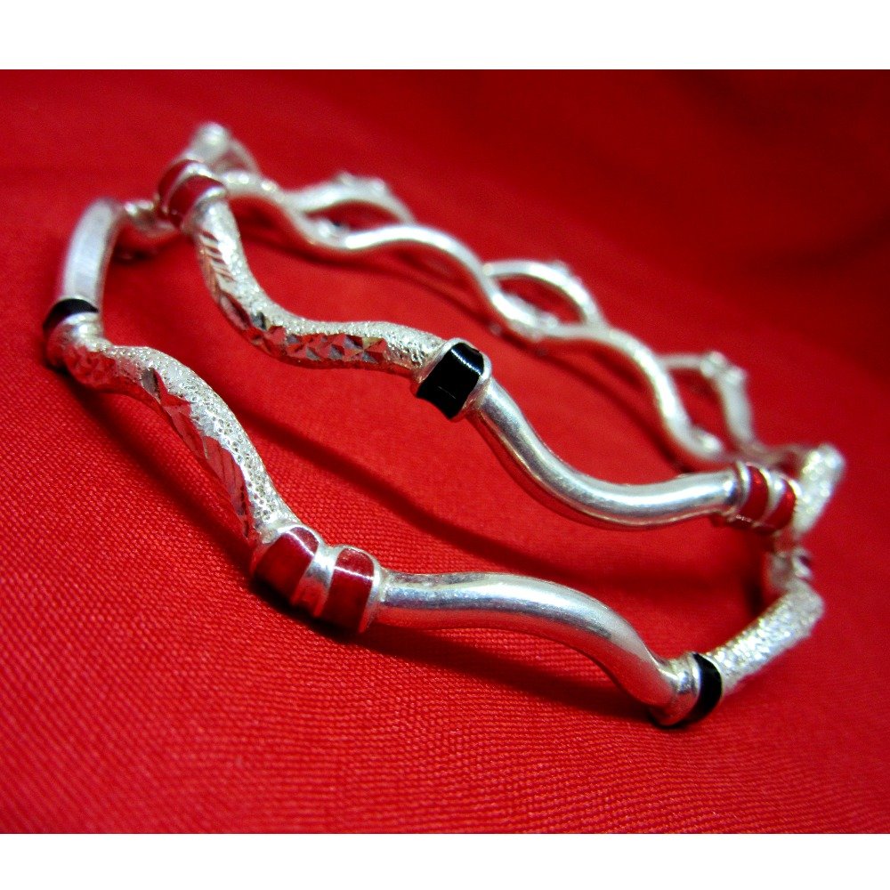Silver 925 fancy design dailywear bangles sk925-2