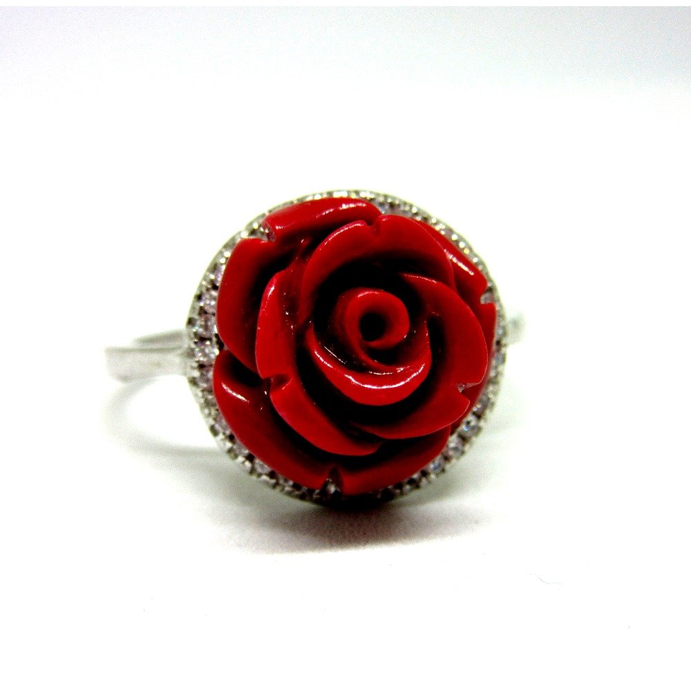 Silver 925 rose meena rare design ring sr925-48