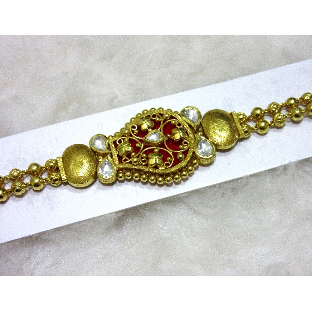 Gold Designer Red Pendent Lucky